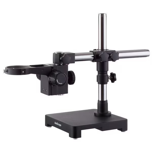 Single Arm Boom Stand for Stereo Microscopes - Steel Arm, Tube Mount, 76mm Focus Block, Amscope, Mfr#: SAB